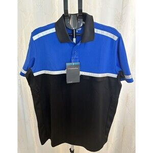 Bellwether Cycling Patrol Men's XL Blue/Black Colorblock Reflective Polo Shirt